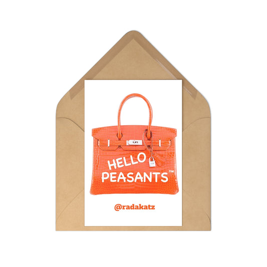 HELLO PEASANTS ™ Designer "Lucky 7" Postcards by @radakatz