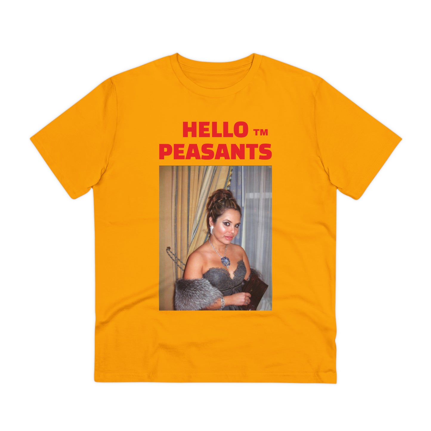 Queen Rada Katz Organic Cotton Unisex HELLO PEASANTS ™ T-shirt by @rardakatz