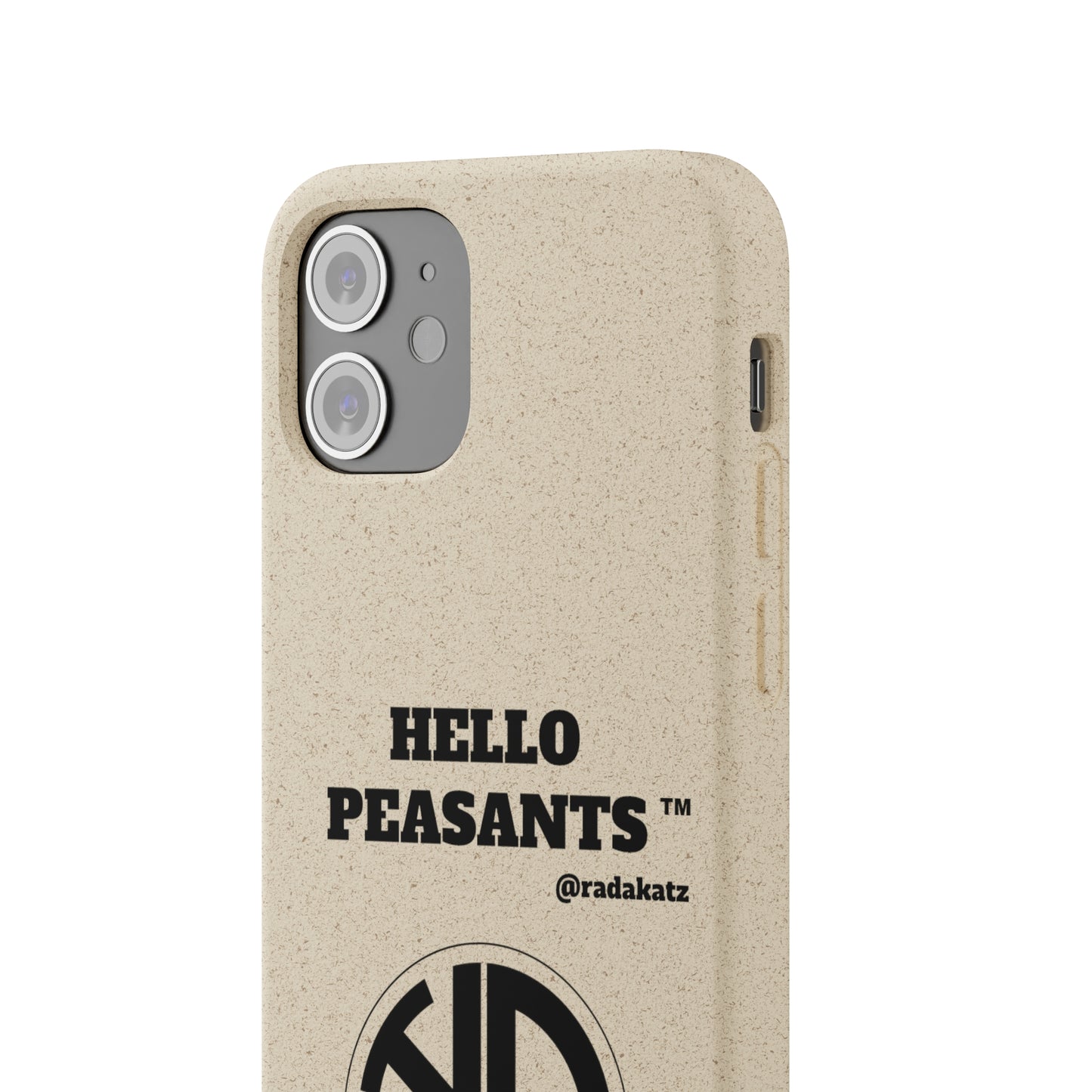 Eco-friendly Biodegradable HELLO PEASANTS ™ Phone Cases by @radakatz