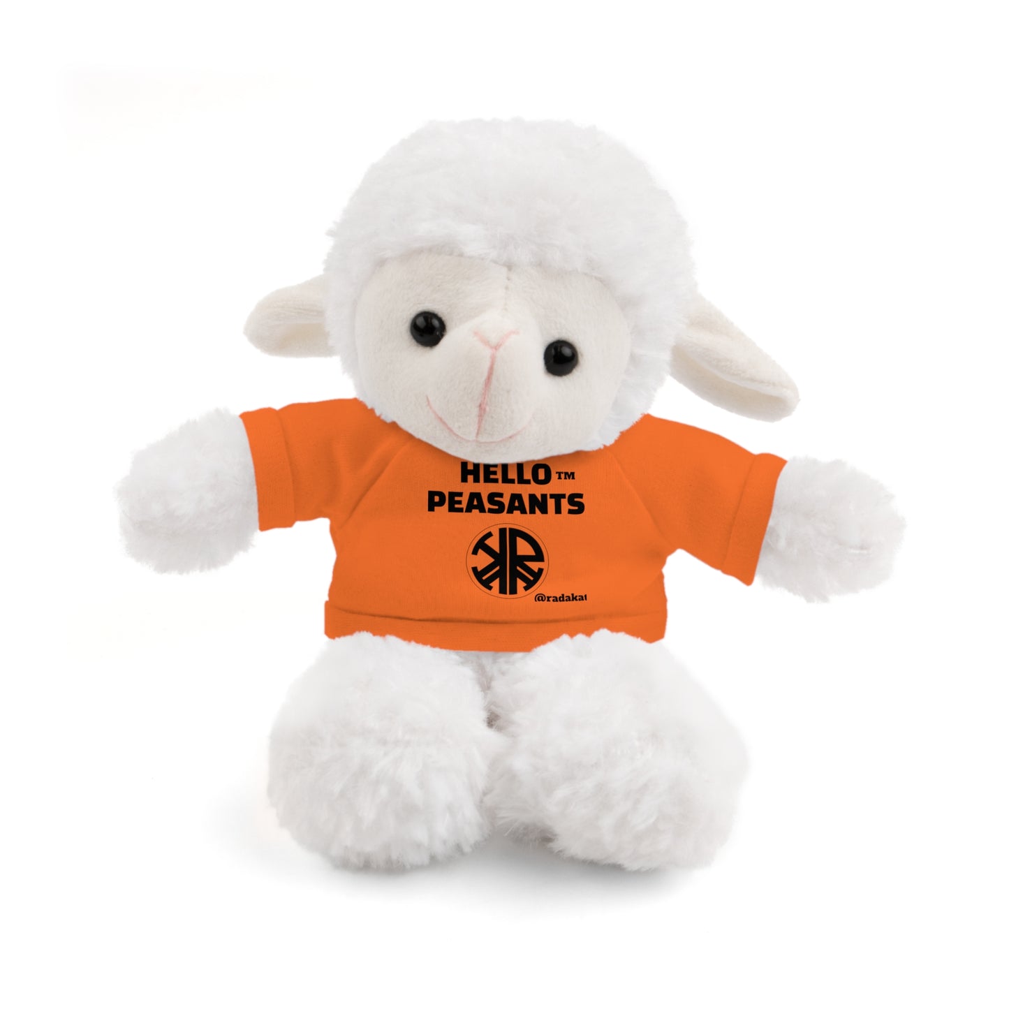 HELLO PEASANTS ™ Stuffed Animals with Rada Katz Logo Designer T-shirt by @radakatz