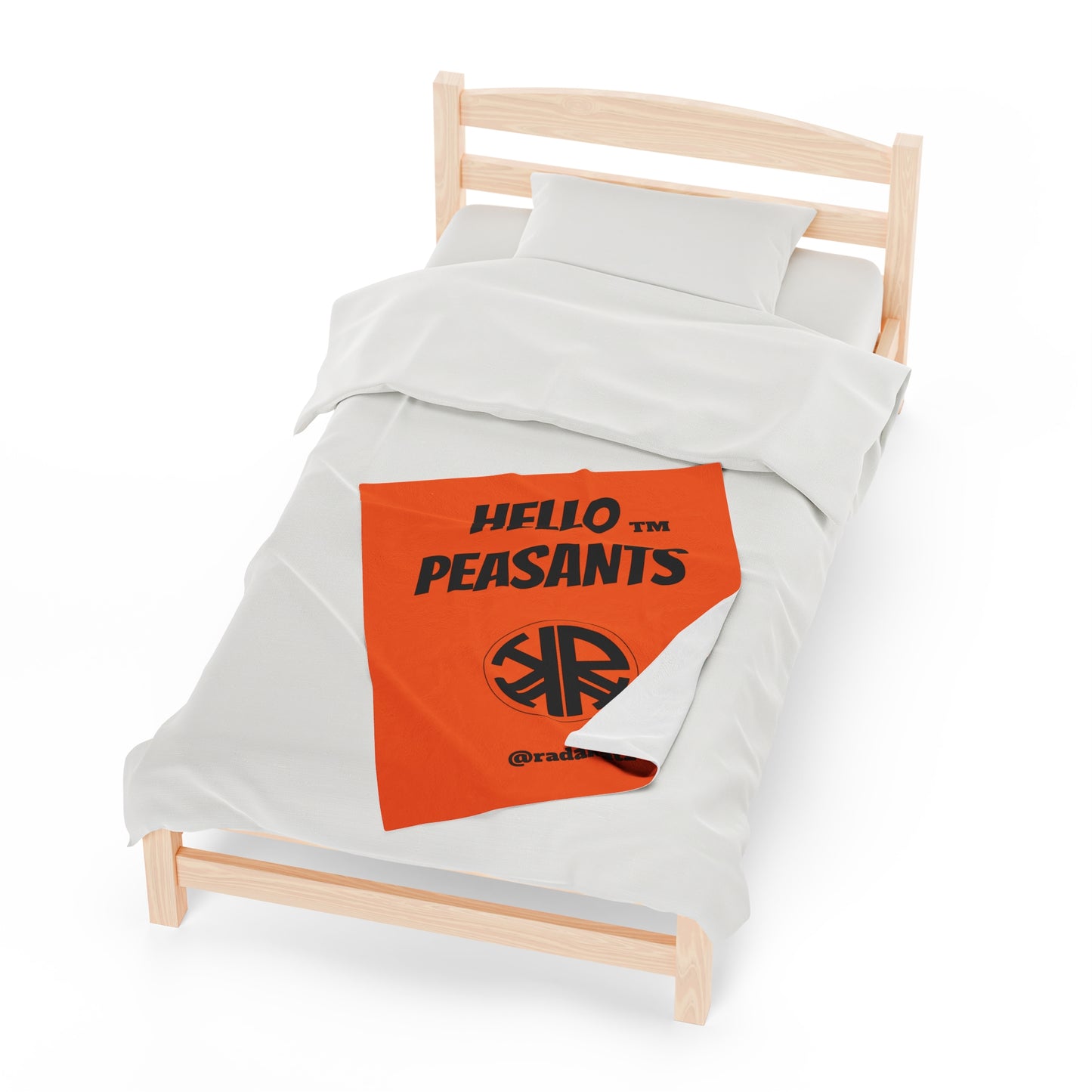 HELLO PEASANTS ™ Plush Designer Blanket by @radakatz