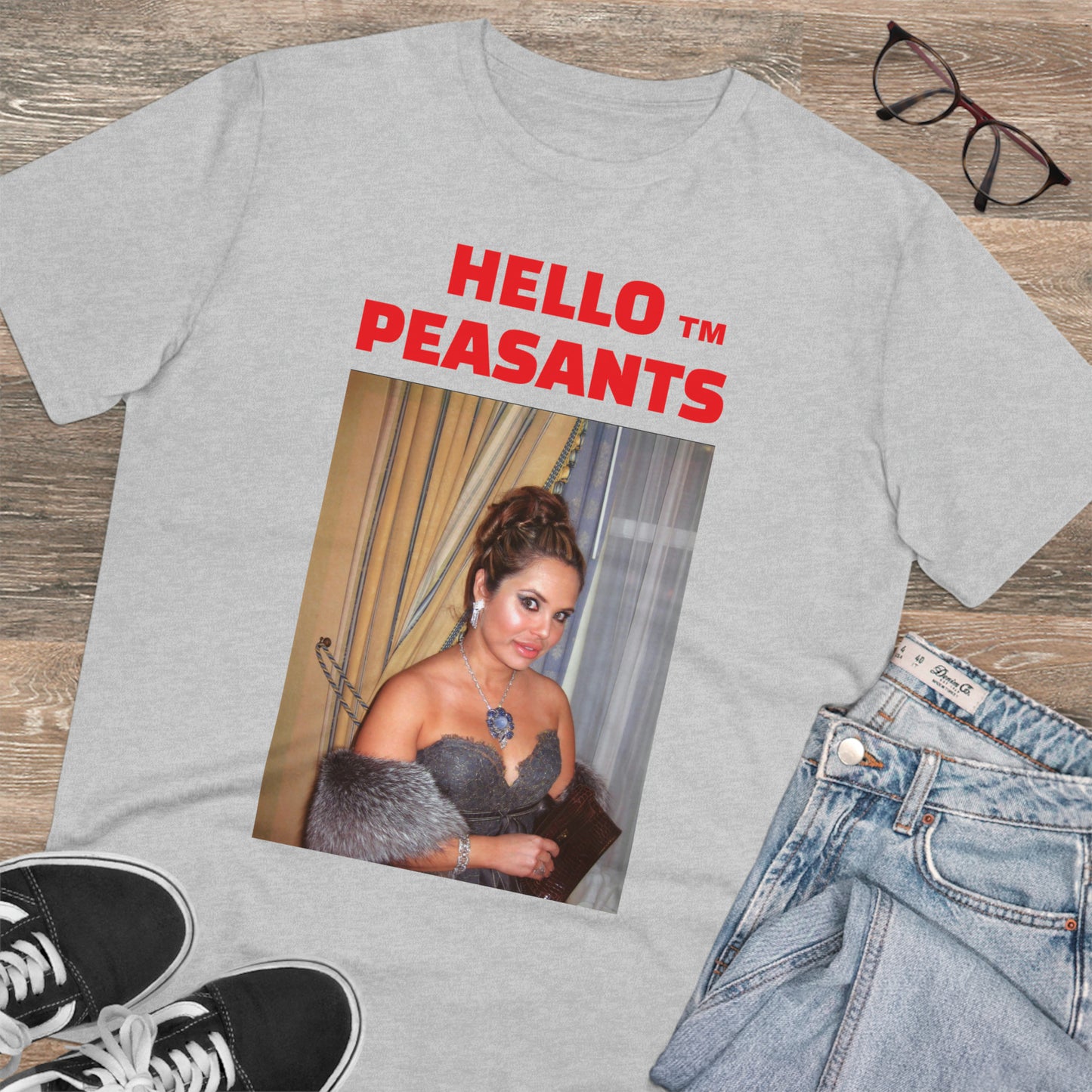 Queen Rada Katz Organic Cotton Unisex HELLO PEASANTS ™ T-shirt by @rardakatz
