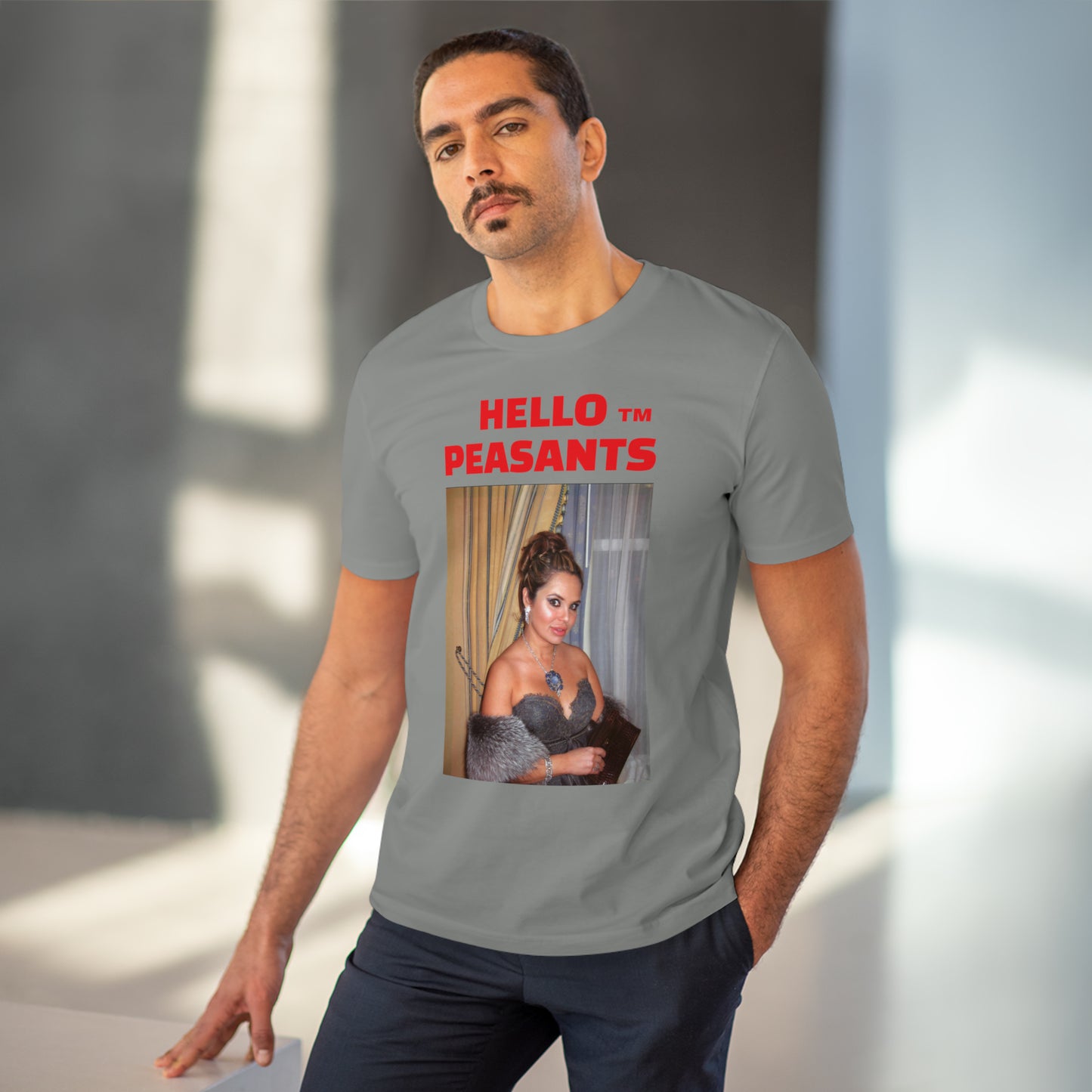 Queen Rada Katz Organic Cotton Unisex HELLO PEASANTS ™ T-shirt by @rardakatz