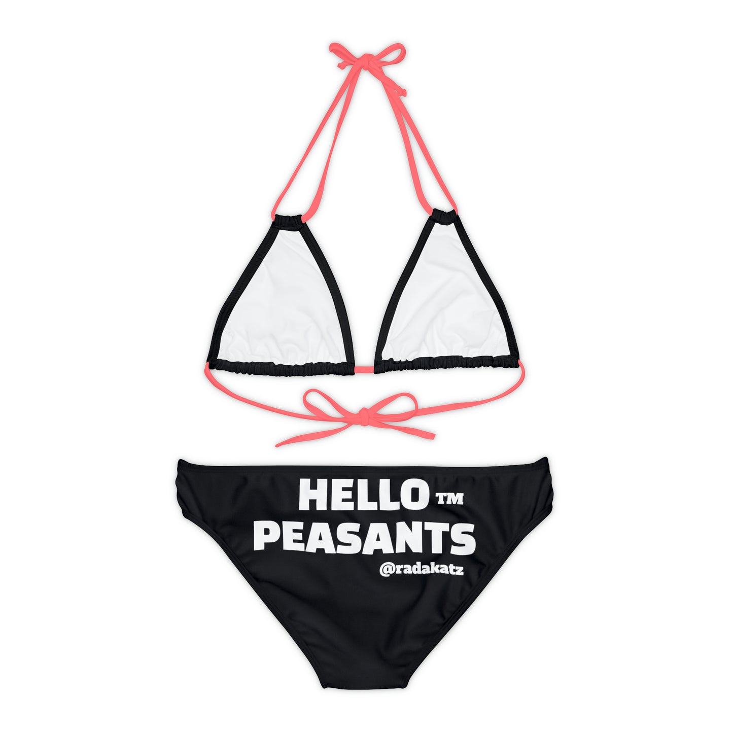 HELLO PEASANTS ™ Best Pussy Strappy Designer Bikini Set by @radakatz