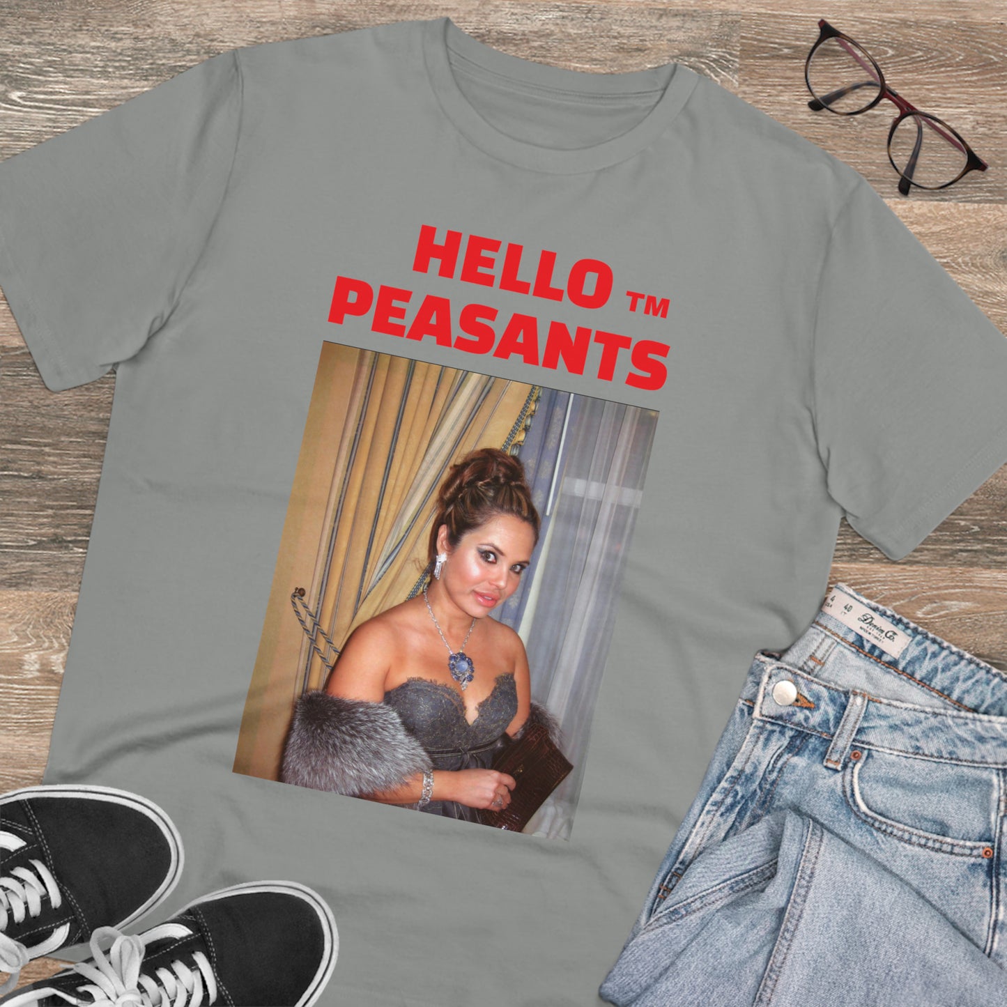 Queen Rada Katz Organic Cotton Unisex HELLO PEASANTS ™ T-shirt by @rardakatz