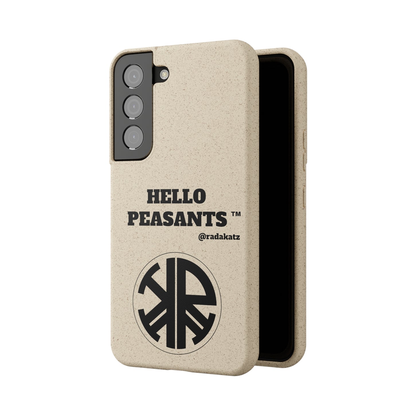 Eco-friendly Biodegradable HELLO PEASANTS ™ Phone Cases by @radakatz