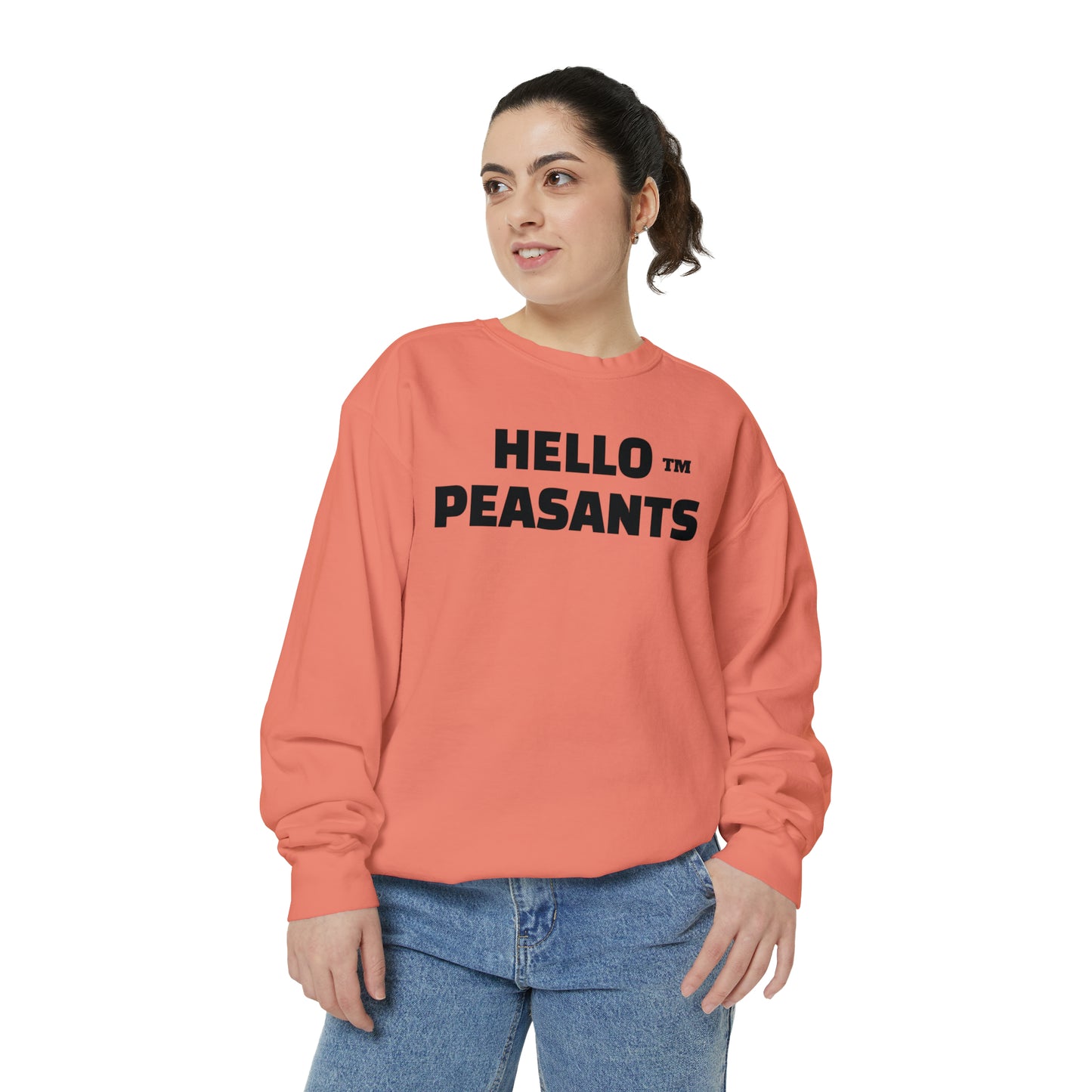 HELLO PEASANTS ™ Garment-Dyed Sweatshirt by @radakatz