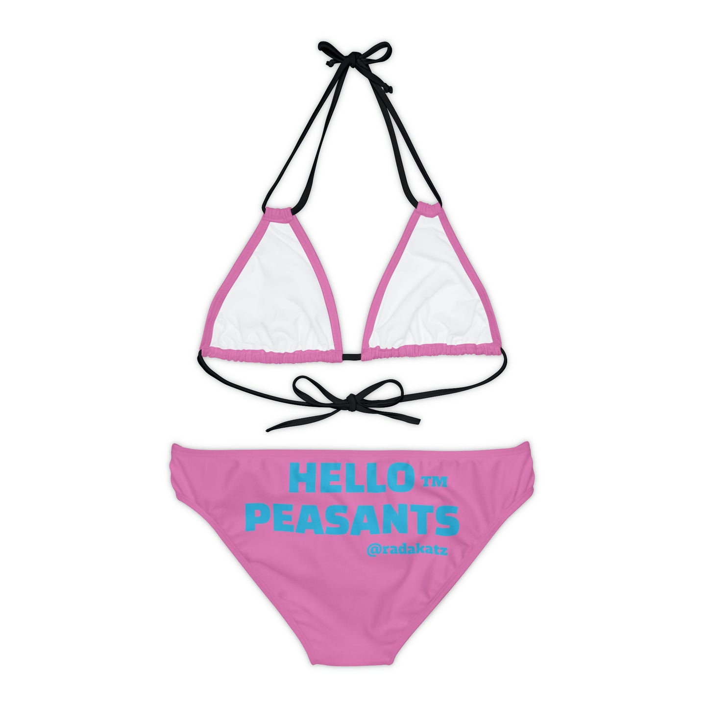 HELLO PEASANTS ™ Diamond Queen Strappy Designer Bikini Set by @radakatz