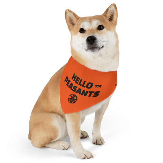 HELLO PEASANTS ™ Pet Bandana Collar designed by @radakatz