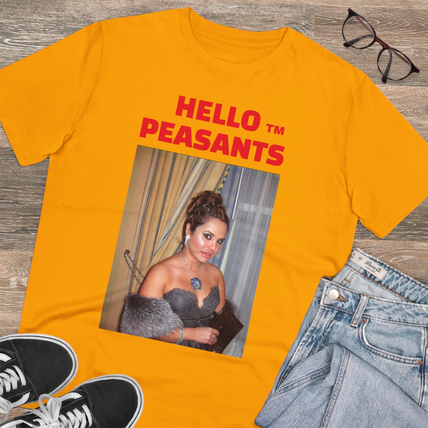 Queen Rada Katz Organic Cotton Unisex HELLO PEASANTS ™ T-shirt by @rardakatz