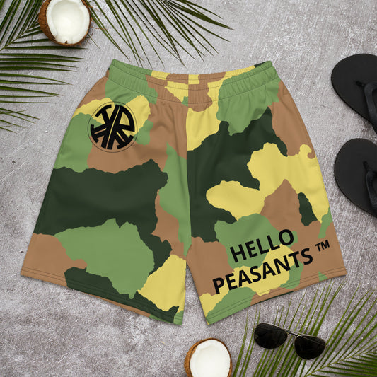 Men's HELLO PEASANTS ™ Eco-friendly Recycled Fabric Athletic Shorts by @radakatz