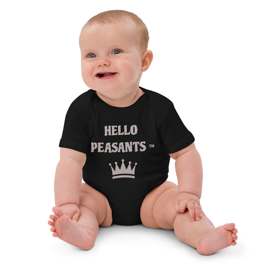 Royal Baby! HELLO PEASANTS ™ Organic cotton baby bodysuit by @radakatz