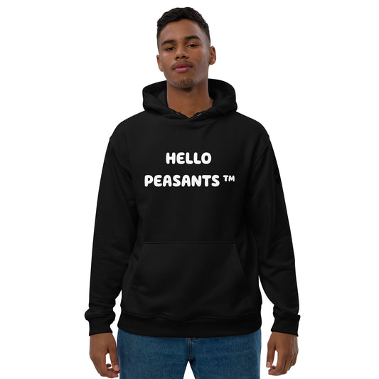 HELLO PEASANTS ™ Organic cotton unisex  hoodie by @radakatz