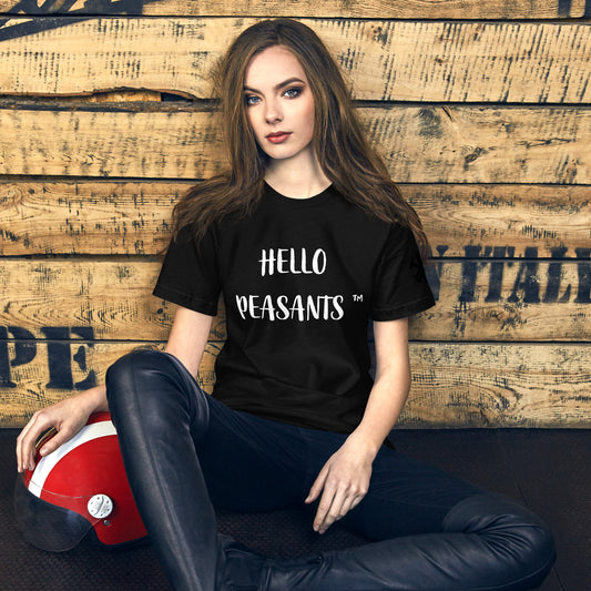 ICONIC Hello Peasants ™ Unisex T-shirt by @radakatz