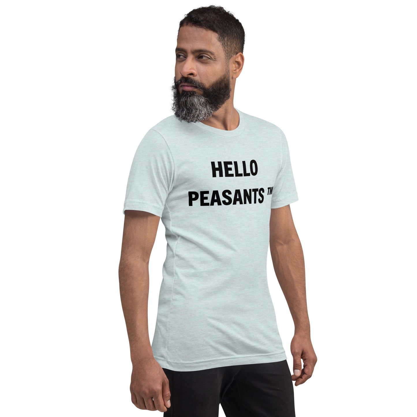 HelloPeasants ™  Unisex 100% cotton t-shirt designed by Your Queen @radakatz