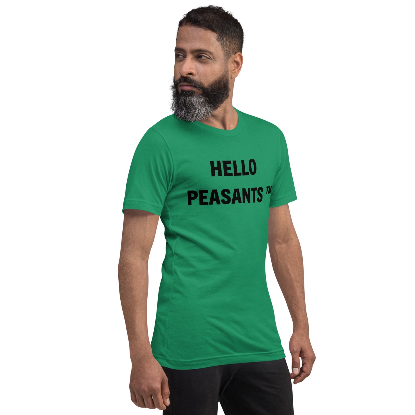 HelloPeasants ™  Unisex 100% cotton t-shirt designed by Your Queen @radakatz