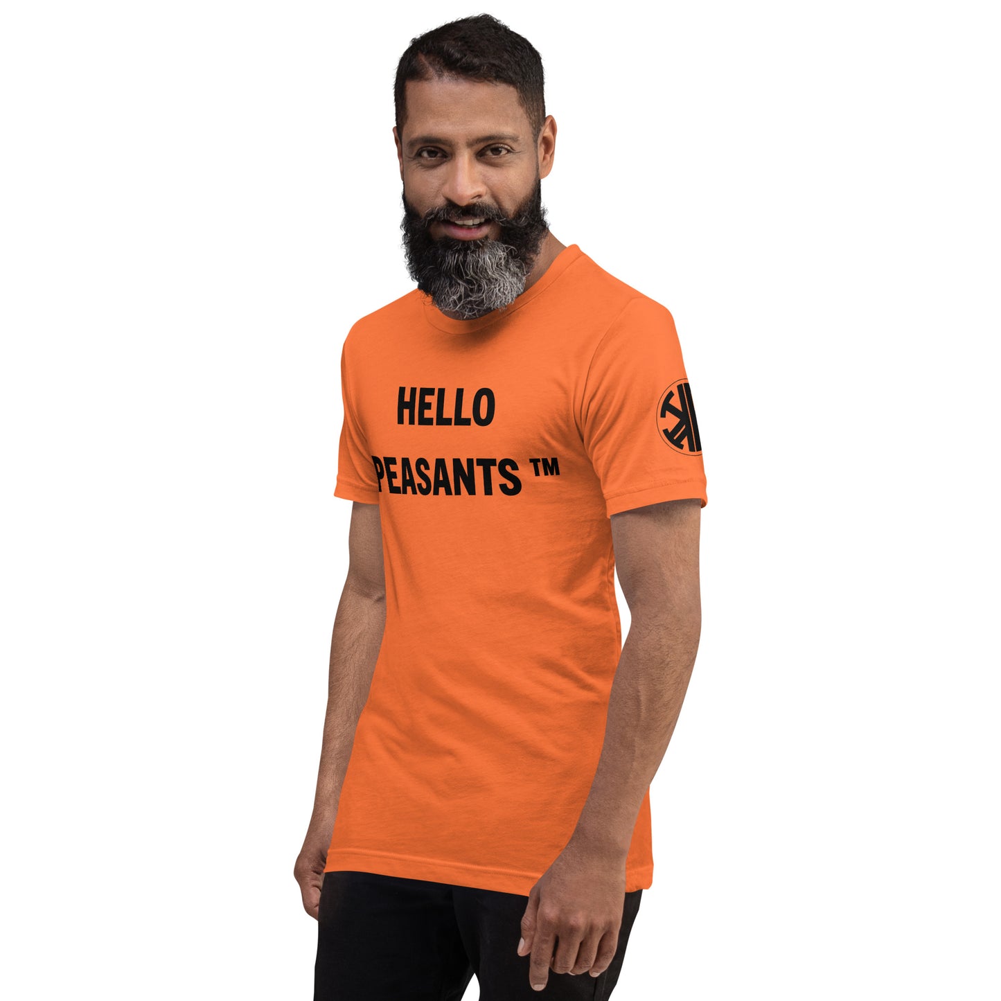 HelloPeasants ™  Unisex 100% cotton t-shirt designed by Your Queen @radakatz
