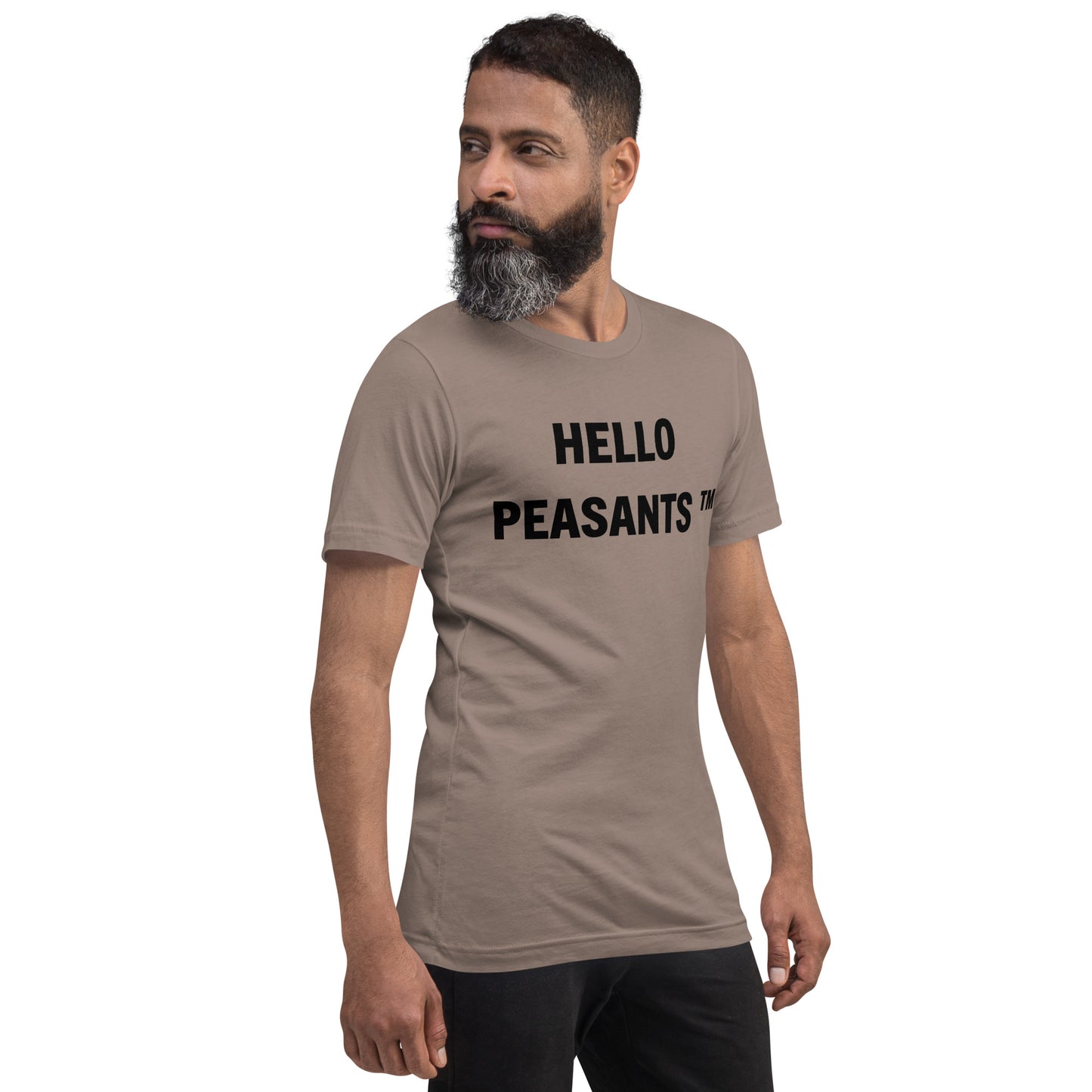 HelloPeasants ™  Unisex 100% cotton t-shirt designed by Your Queen @radakatz