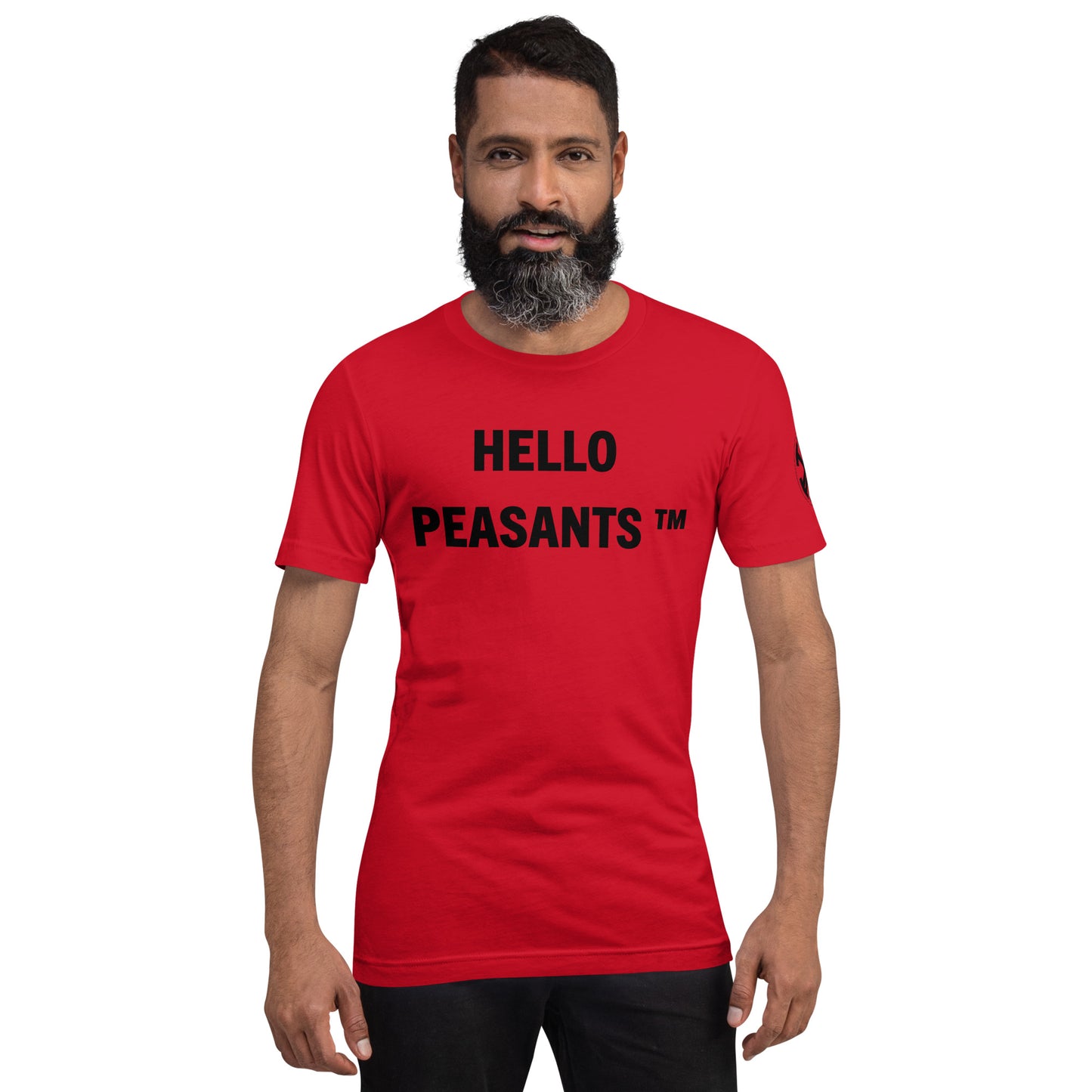 HelloPeasants ™  Unisex 100% cotton t-shirt designed by Your Queen @radakatz