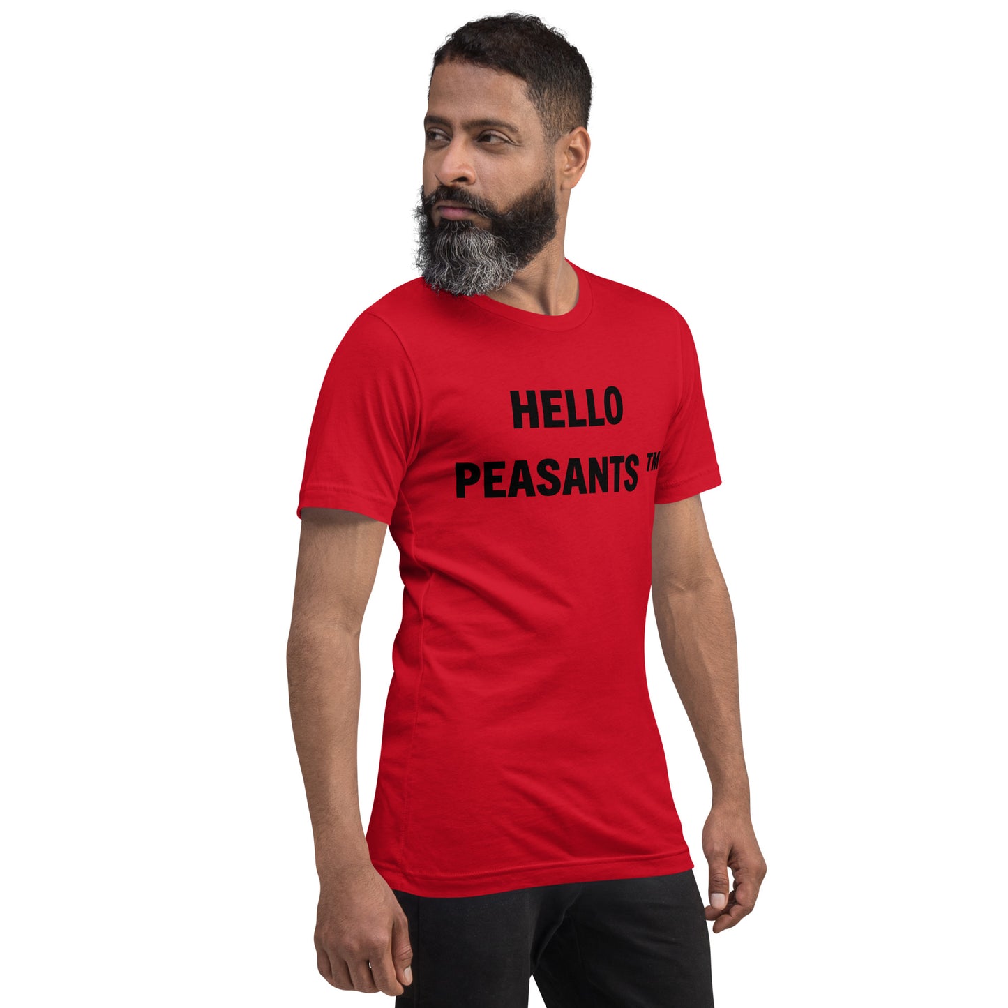 HelloPeasants ™  Unisex 100% cotton t-shirt designed by Your Queen @radakatz