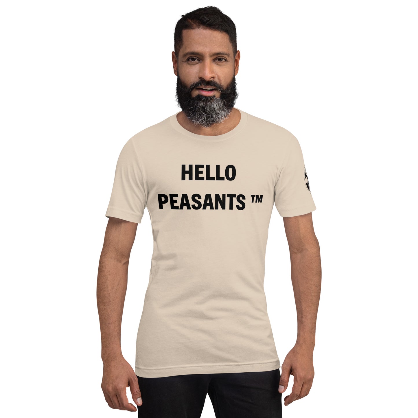 HelloPeasants ™  Unisex 100% cotton t-shirt designed by Your Queen @radakatz