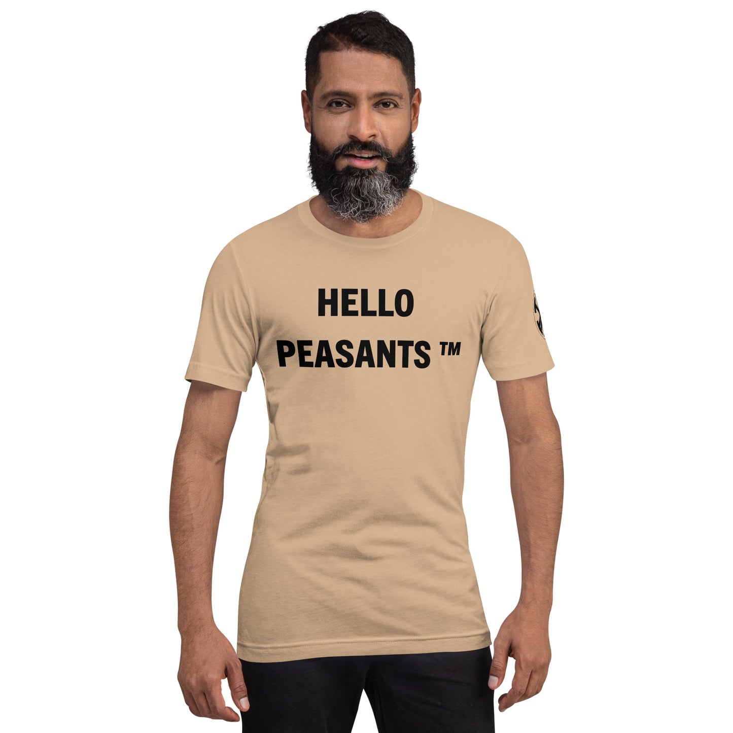 HelloPeasants ™  Unisex 100% cotton t-shirt designed by Your Queen @radakatz