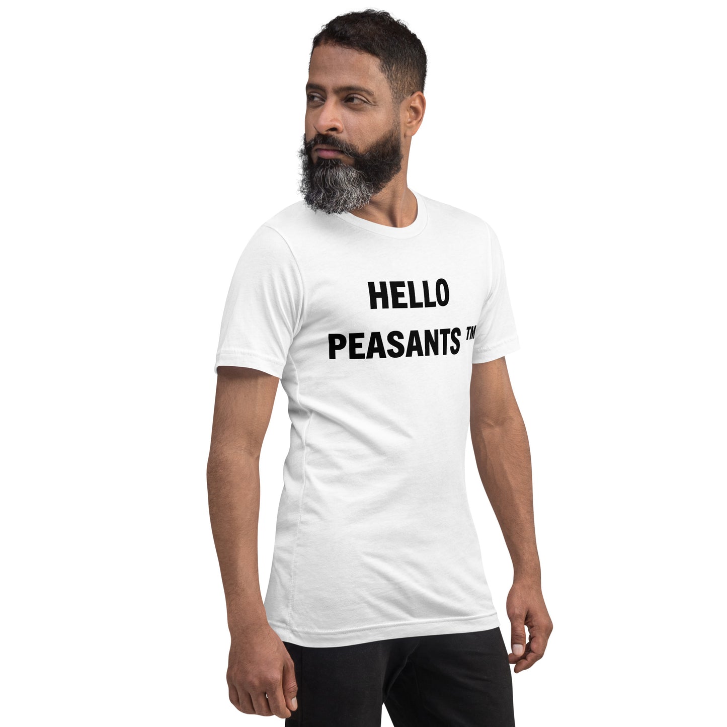 HelloPeasants ™  Unisex 100% cotton t-shirt designed by Your Queen @radakatz