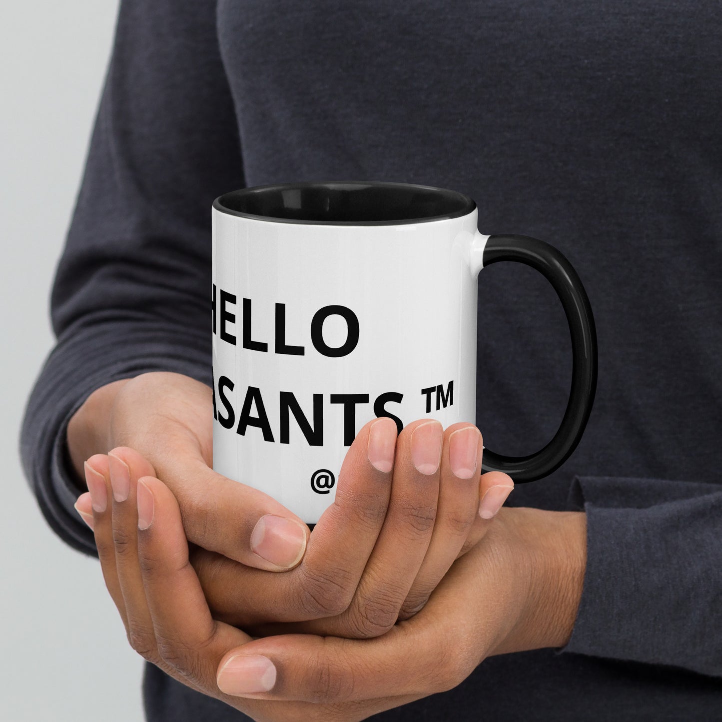 Hello Peasants ™ Mug with Colorful Personality by @radakatz