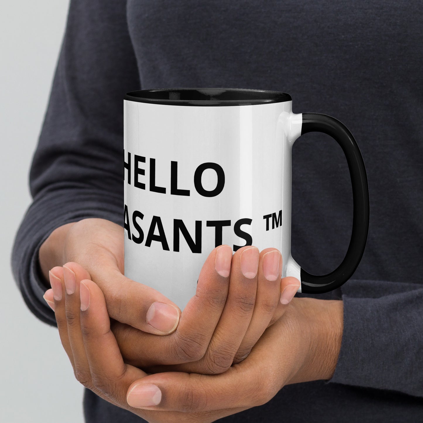 Hello Peasants ™ Mug with Colorful Personality by @radakatz