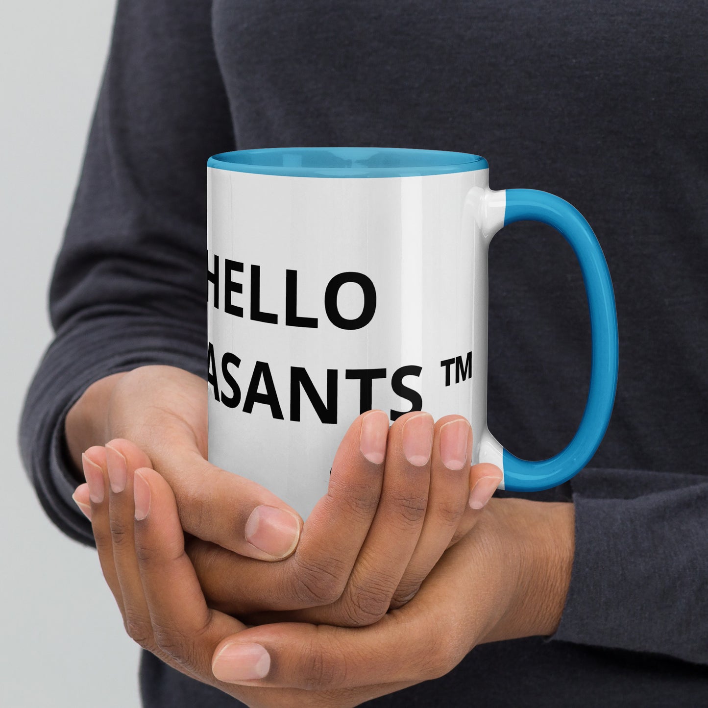 Hello Peasants ™ Mug with Colorful Personality by @radakatz