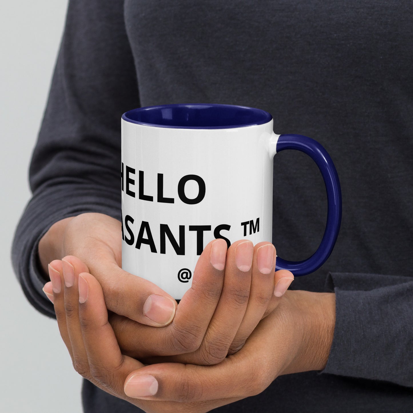 Hello Peasants ™ Mug with Colorful Personality by @radakatz