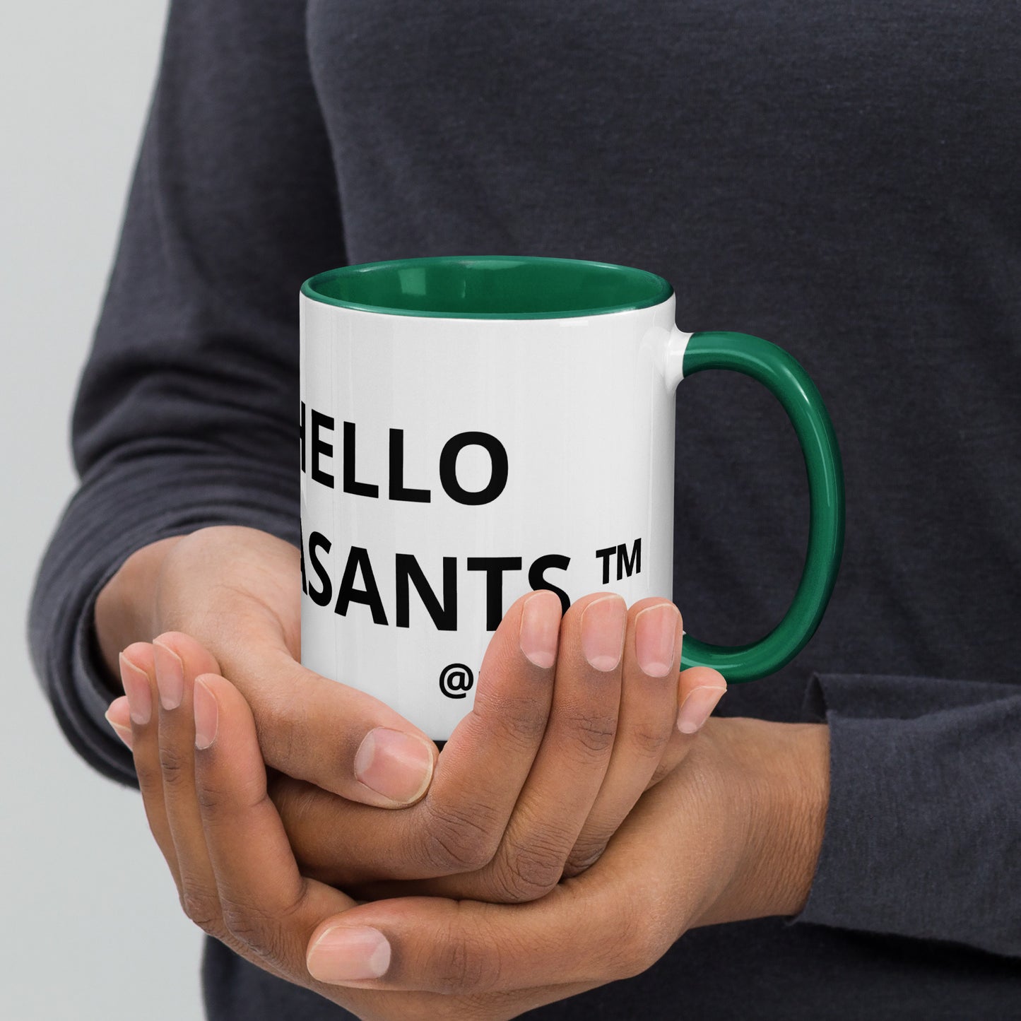 Hello Peasants ™ Mug with Colorful Personality by @radakatz