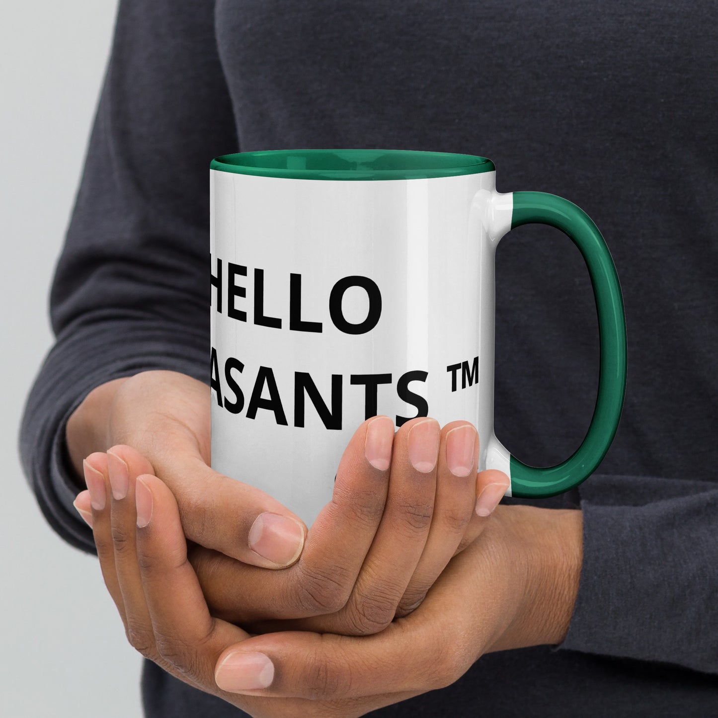 Hello Peasants ™ Mug with Colorful Personality by @radakatz