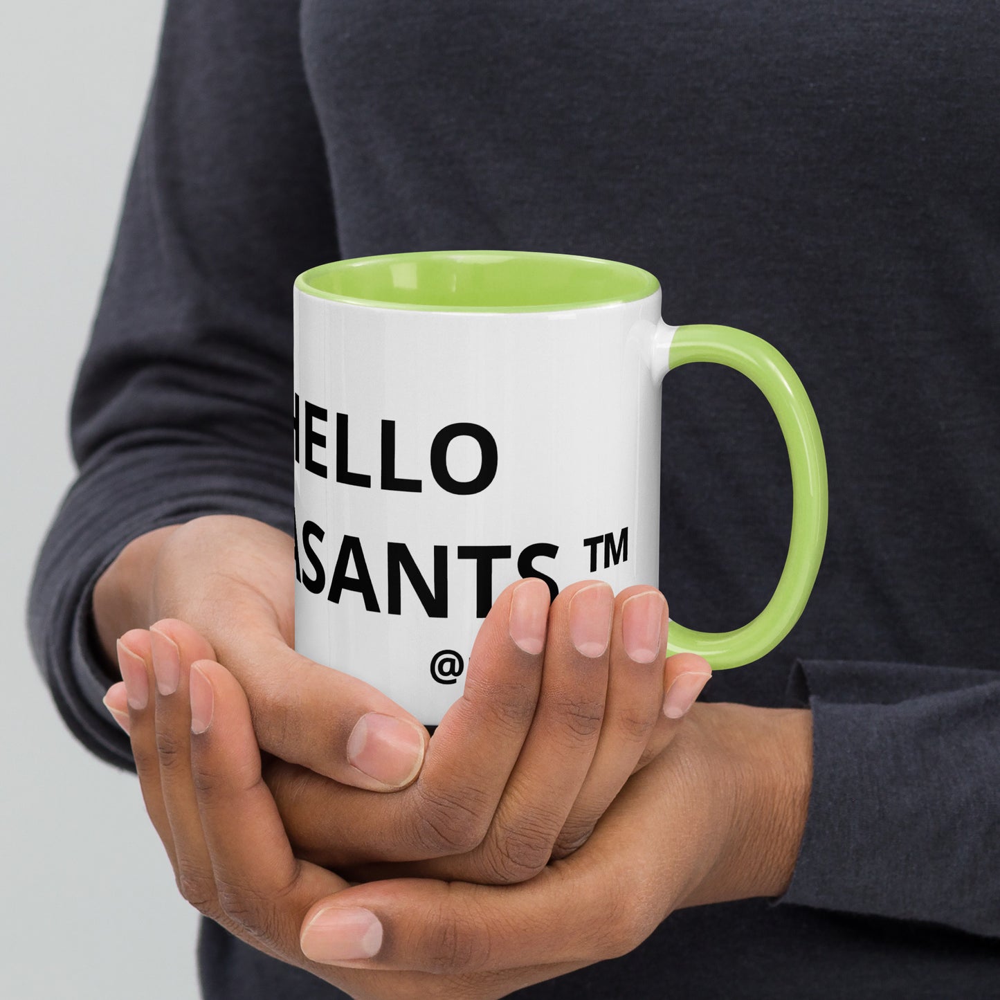 Hello Peasants ™ Mug with Colorful Personality by @radakatz