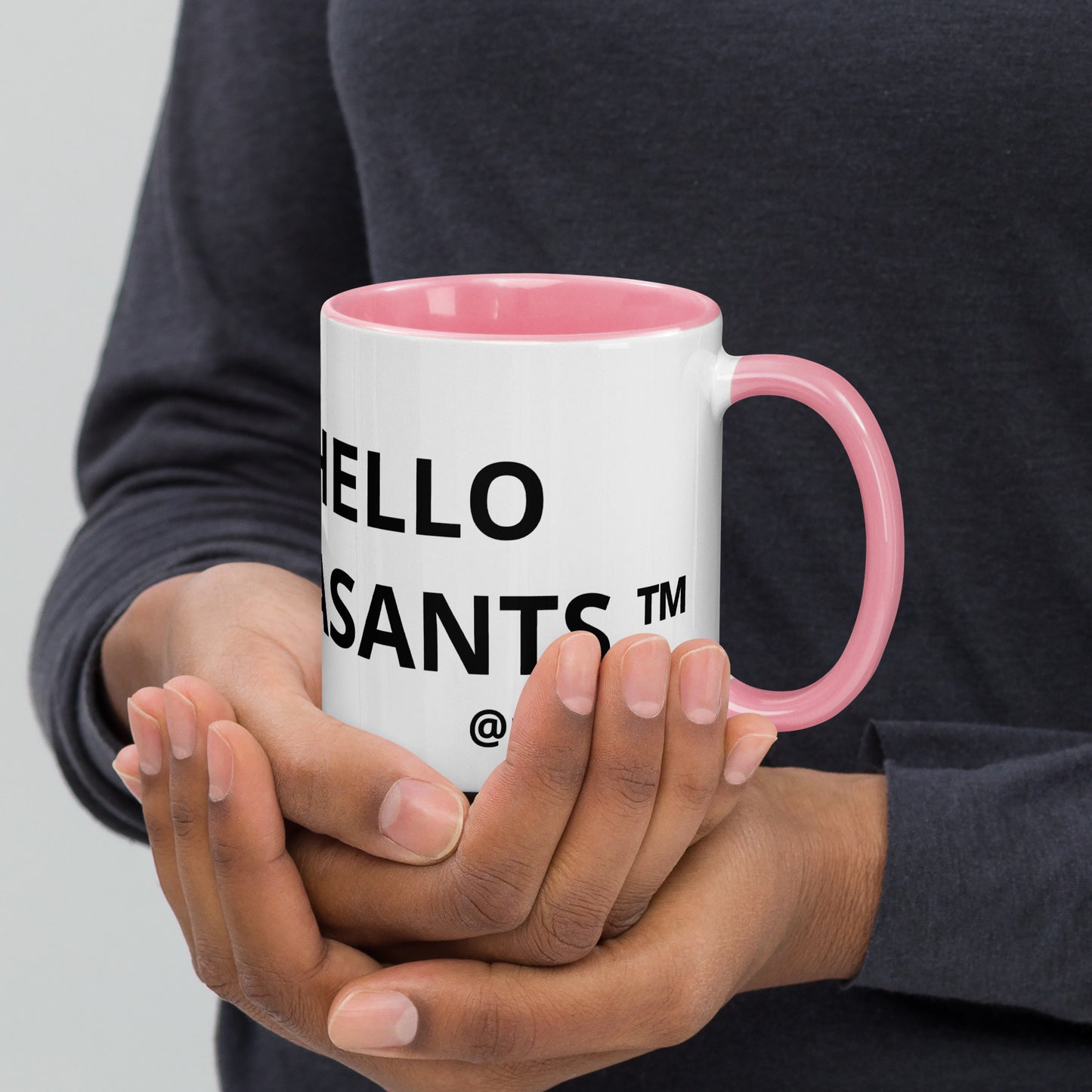 Hello Peasants ™ Mug with Colorful Personality by @radakatz
