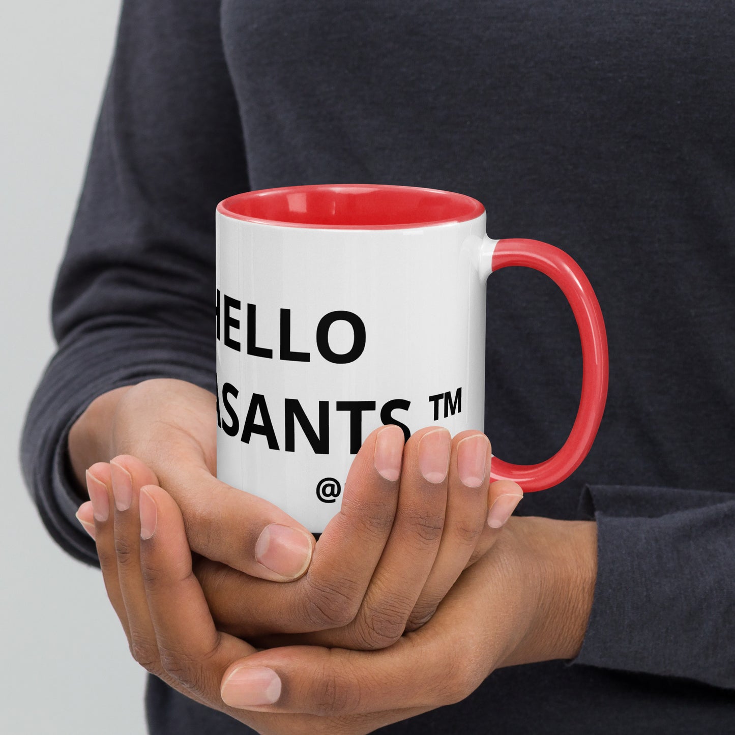 Hello Peasants ™ Mug with Colorful Personality by @radakatz