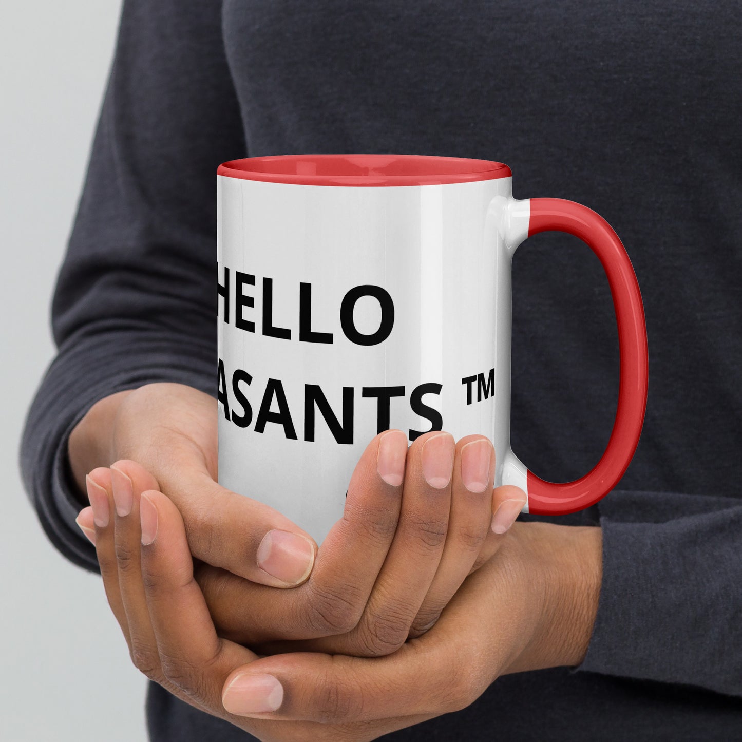 Hello Peasants ™ Mug with Colorful Personality by @radakatz